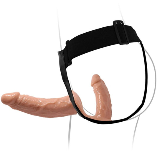 Double gode harnais Baile nervuré TPR imperméable naturel – Baile