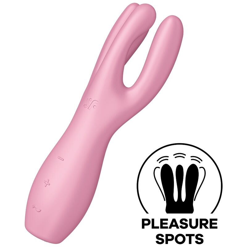 Vibromasseur triple stimulation Threesome 3 rose – Satisfyer
