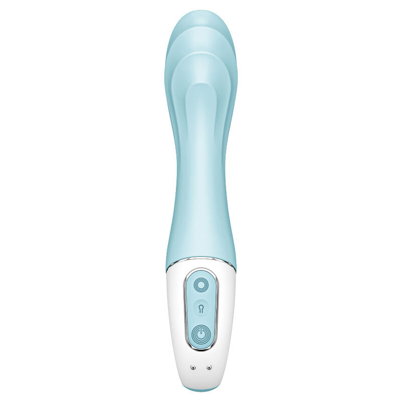 Vibromasseur gonflable Air Pump 5+ app point G bleu – Satisfyer