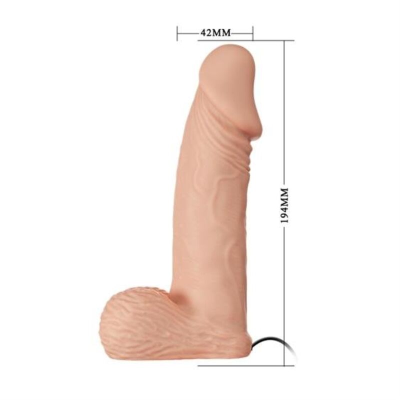 Harnais strap-on ultra passionné 19.4 cm naturel – Baile