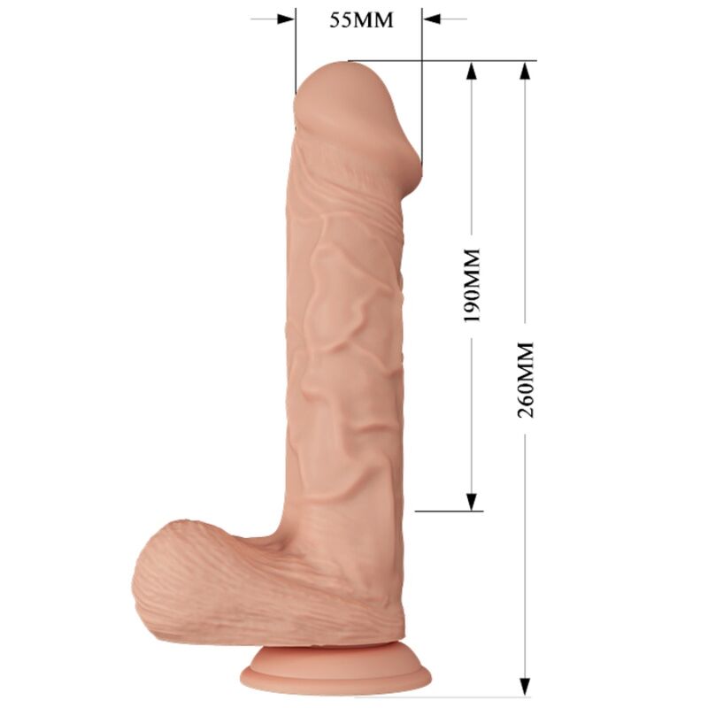 Gode vibrant réaliste 26 cm suceur Baile – Belle Rencontre Berqrisi