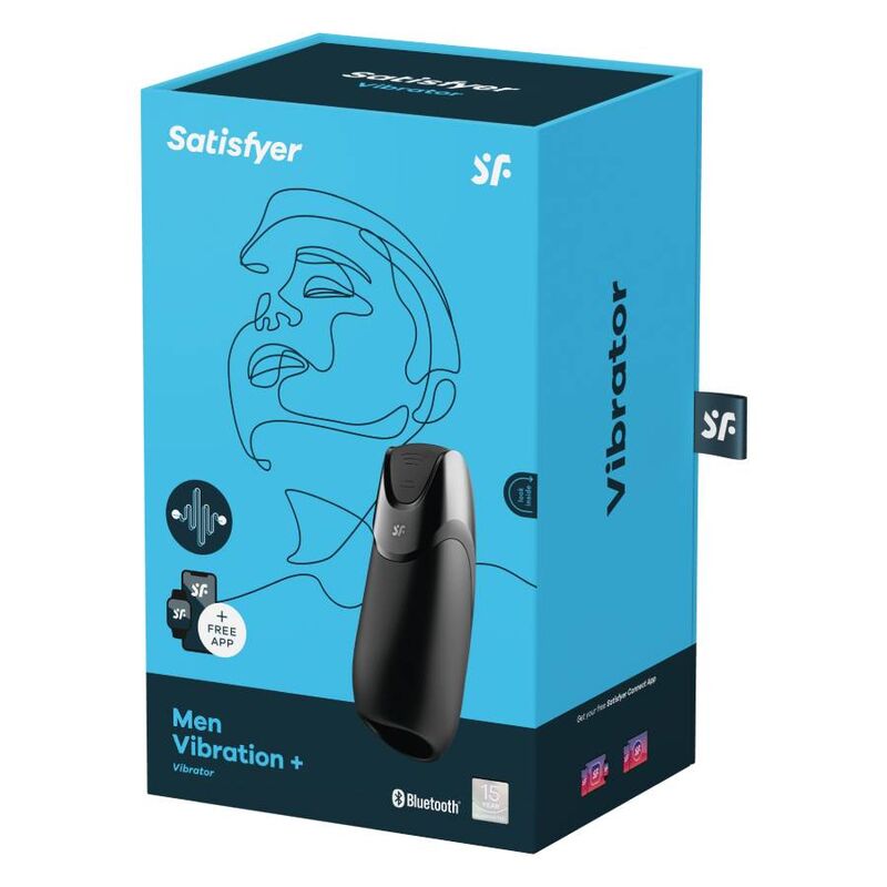 Masturbateur Homme Vibration noir + app - Satisfyer