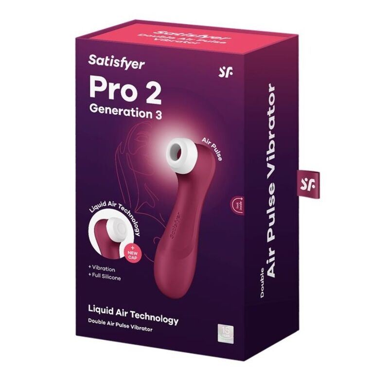 Stimulateur clitoridien Liquid Air Pro 2 Gen 3 rouge vin – Satisfyer