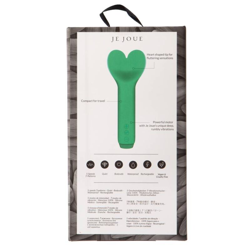 Vibromasseur bullet cœur Amour vert émeraude – Je Joue