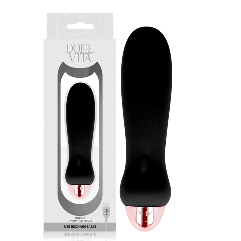 Vibromasseur rechargeable Cinq noir 7 vitesses – Dolce Vita