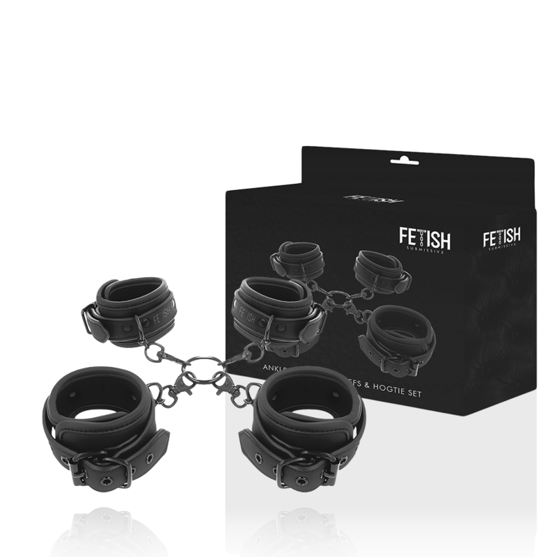 Ensemble Menottes Mains/Chevilles Néoprène – Fetish Submissive