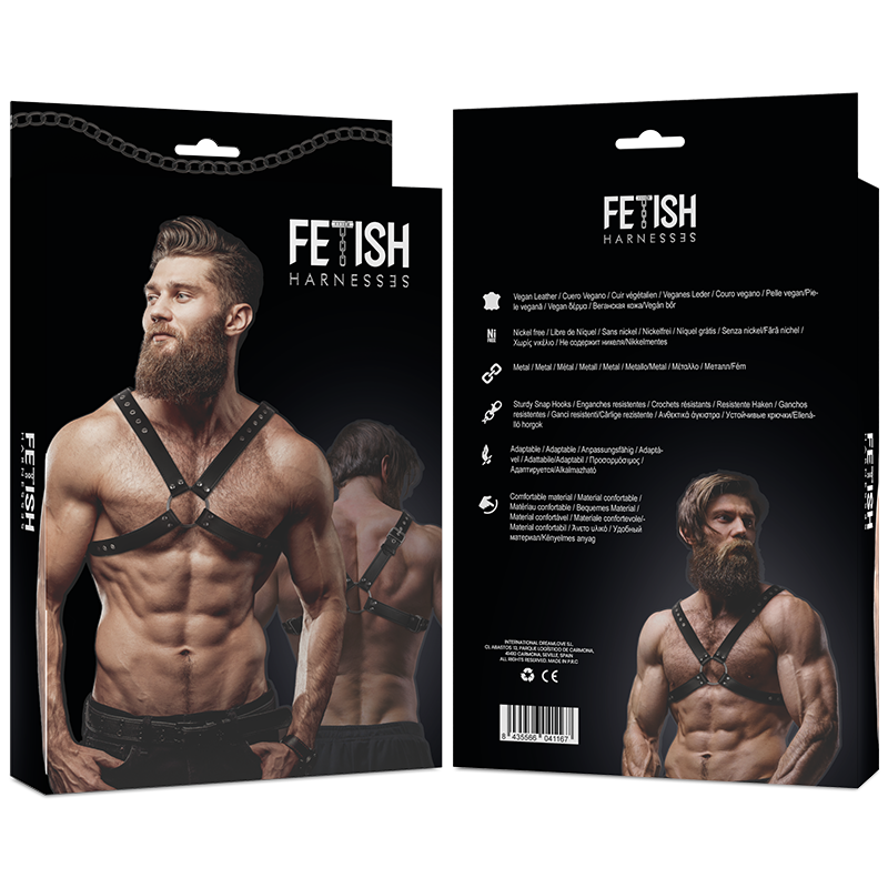 Harnais poitrine croisée éco-cuir hommes – Fetish Submissive Attitude