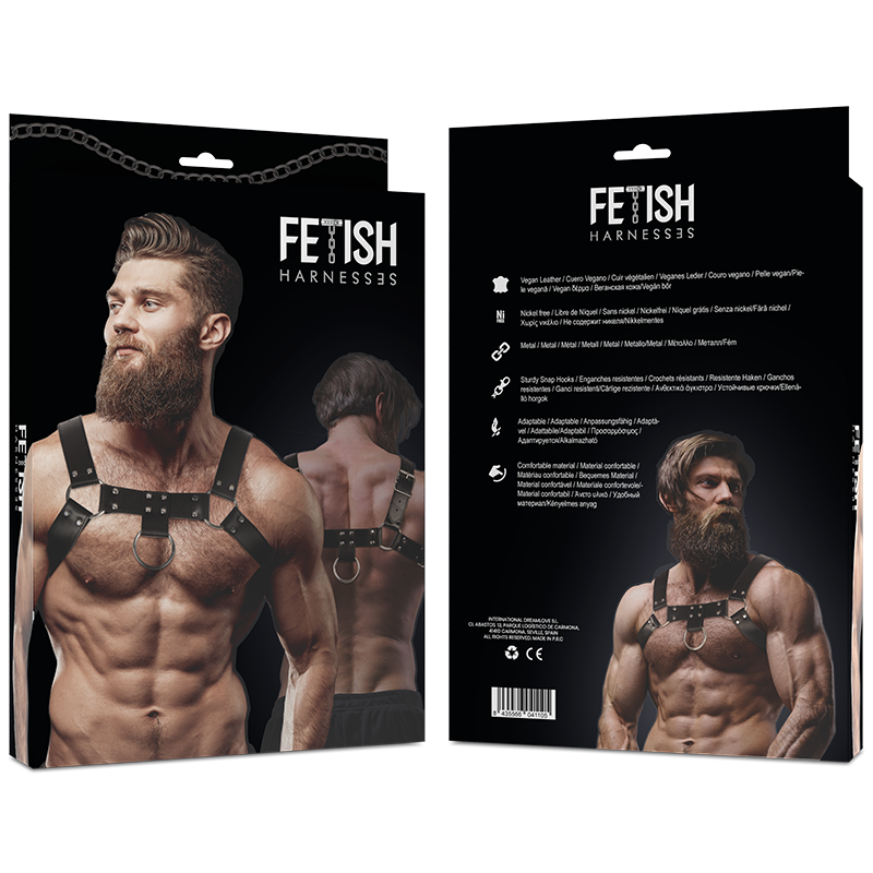Harnais poitrine éco-cuir hommes réglable – Fetish Submissive Attitude