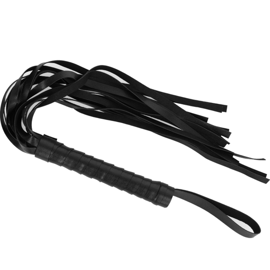 Fouet flogger cuir vegan flexible ergonomique – Intense Fetish