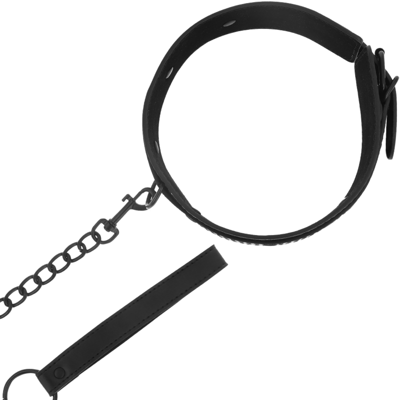 Collier cuir vegan réglable provocateur – Intense Fetish
