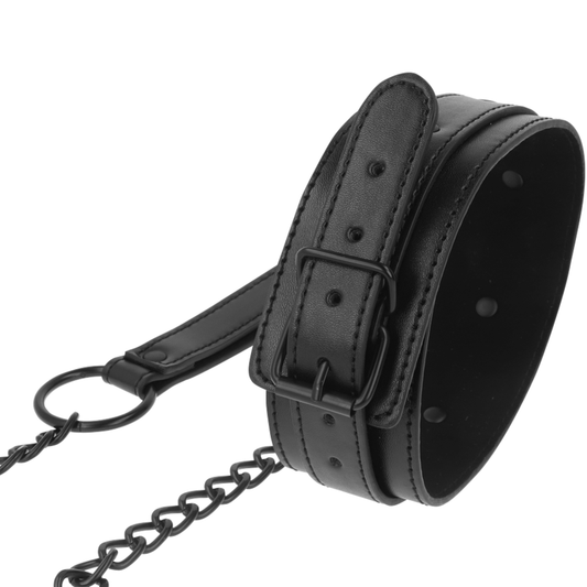 Collier cuir vegan réglable provocateur – Intense Fetish