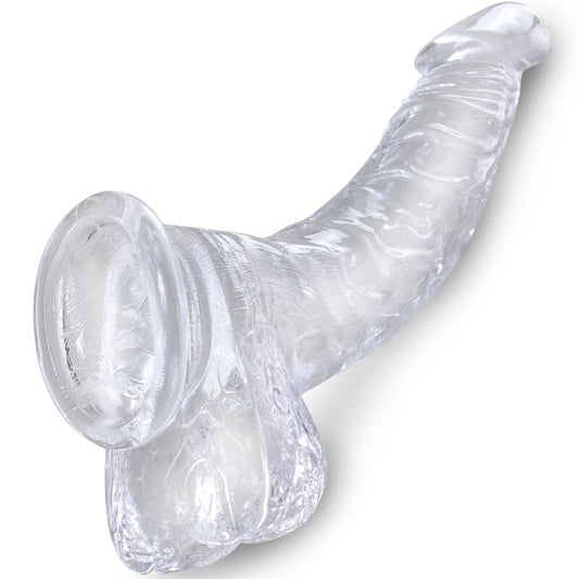 Gode courbe réaliste translucide 16,5 cm transparent – King Cock