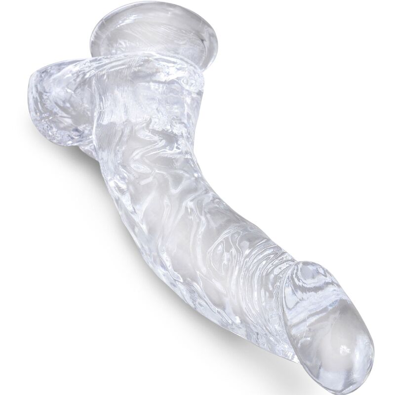 Gode courbe réaliste translucide 16,5 cm transparent – King Cock
