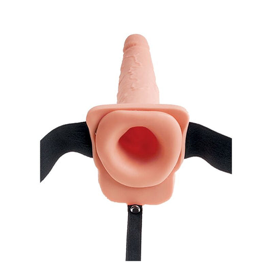 Harnais réglable gode éjaculant réaliste 19 cm – Fetish Fantasy