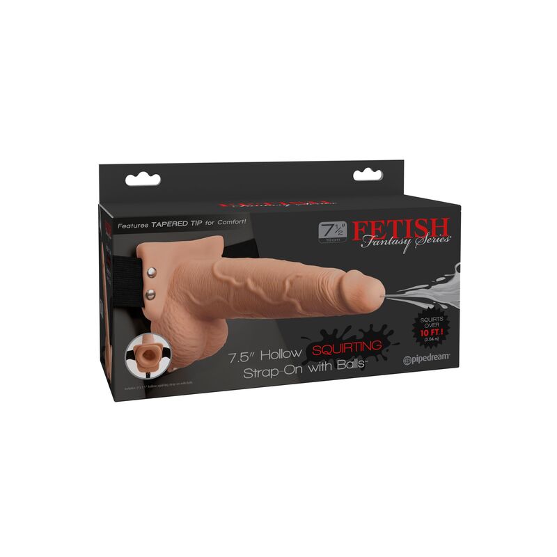 Harnais réglable gode éjaculant réaliste 19 cm – Fetish Fantasy