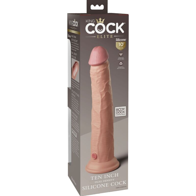 Gode réaliste Elite silicone double densité 25,4 cm – King Cock