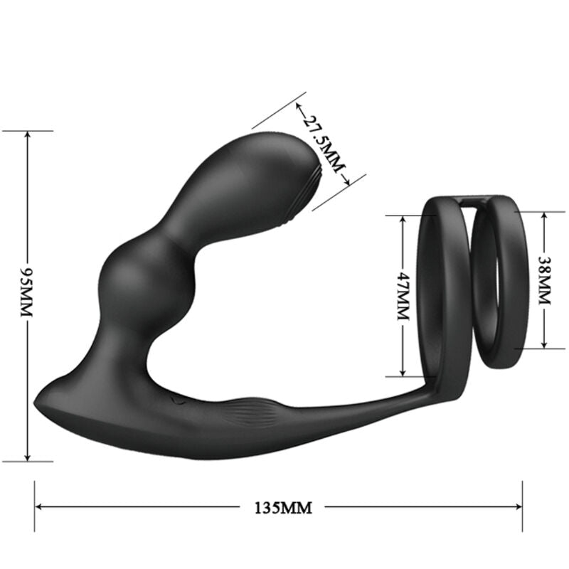 Anneau pénien Marshall plug anal vibrant télécommandé – Pretty Love