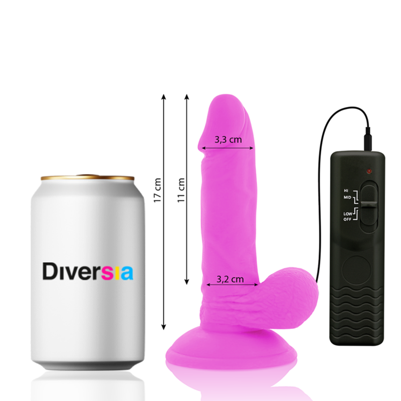 Dildo vibrant flexible violet 17 cm – Diversia