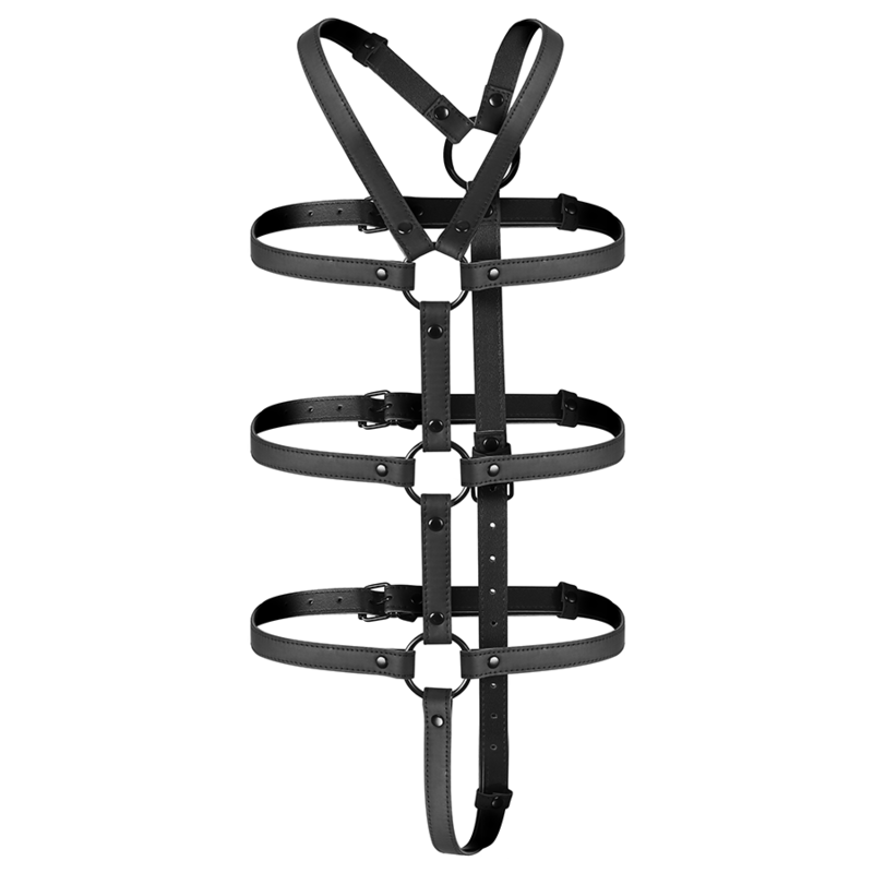 Harnais réglable torse/bras cuir vegan – Fetish Submissive