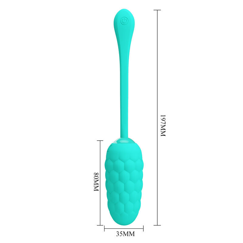 Œuf vibrant texture marine Aqua Green rechargeable – Pretty Love