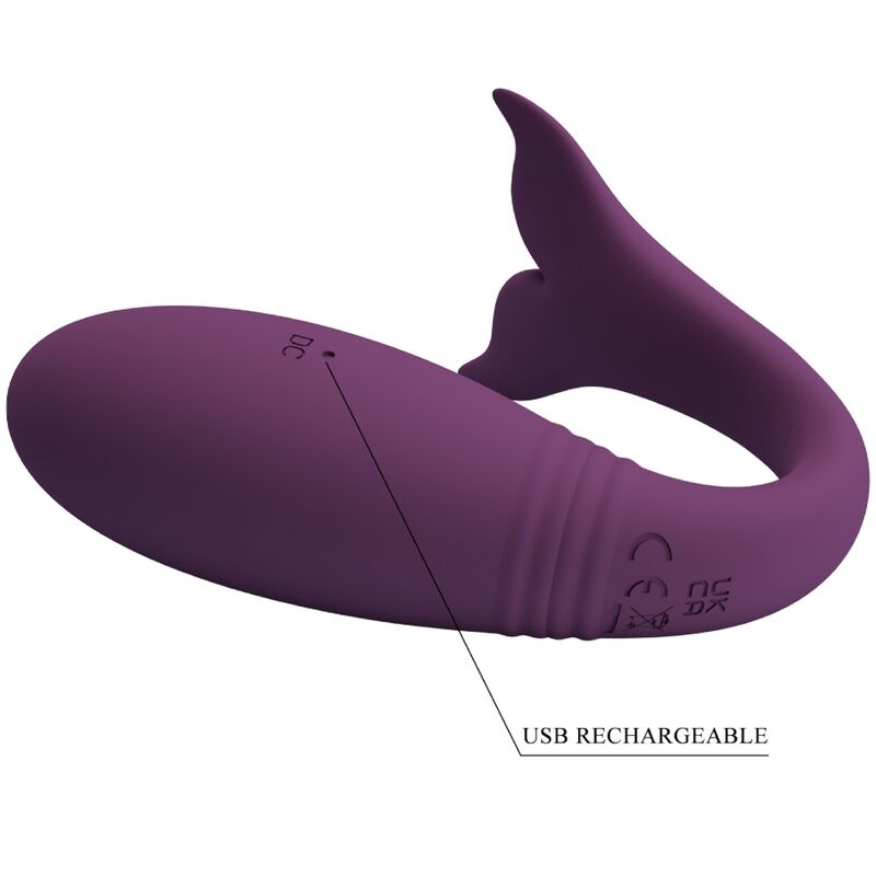 Vibromasseur couple Jayleen app violet 12 modes – Pretty Love