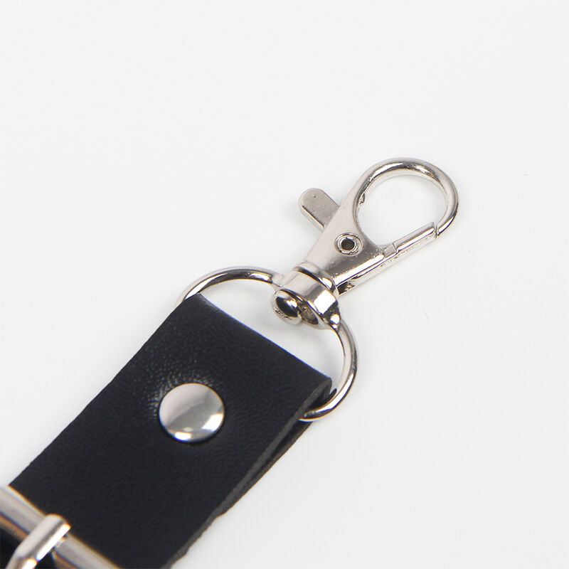 Harnais ceinture jarretières anneaux chaînes noir taille unique – Subblime