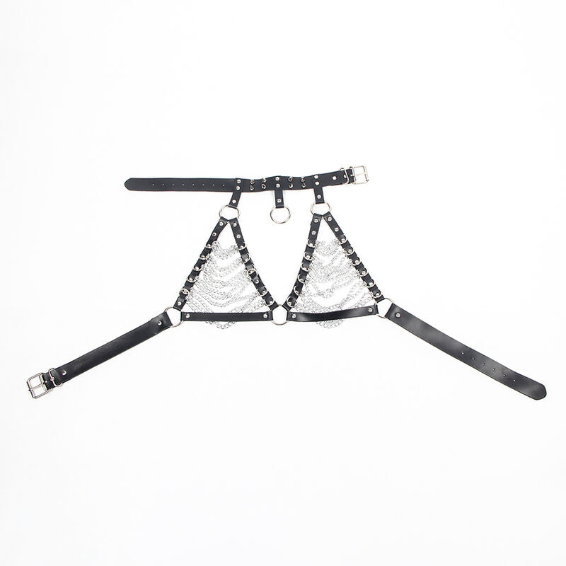 Soutien-gorge harnais collier chaîne étoile noir taille unique – Subblime