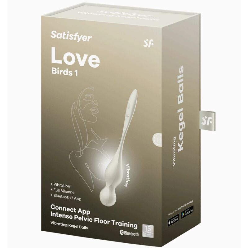 Balles Kegel Love Birds vibrant blanc app-connectée – Satisfyer