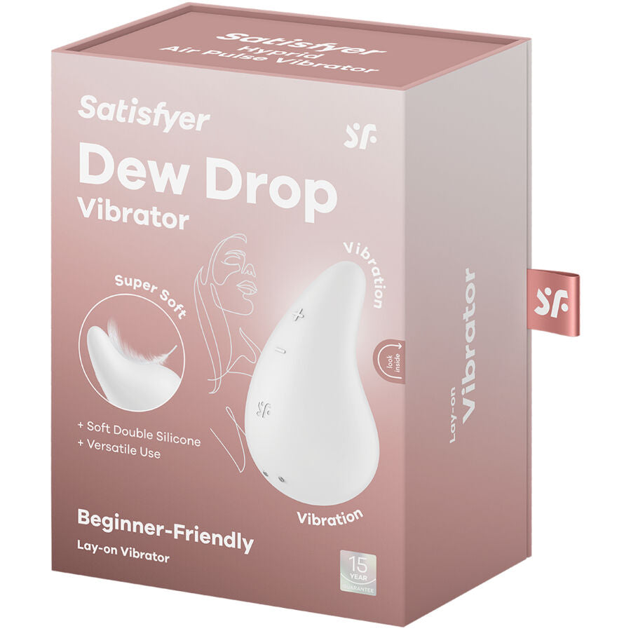 Vibromasseur lay-on Dew Drop blanc – Satisfyer
