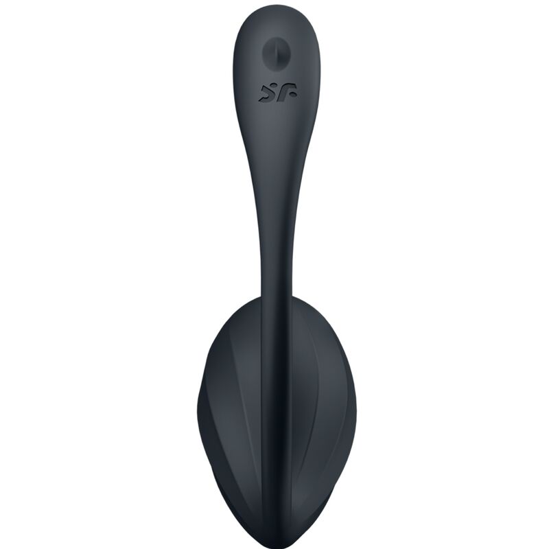 Vibromasseur point G portable Ribbed Petal noir télécommande app – Satisfyer