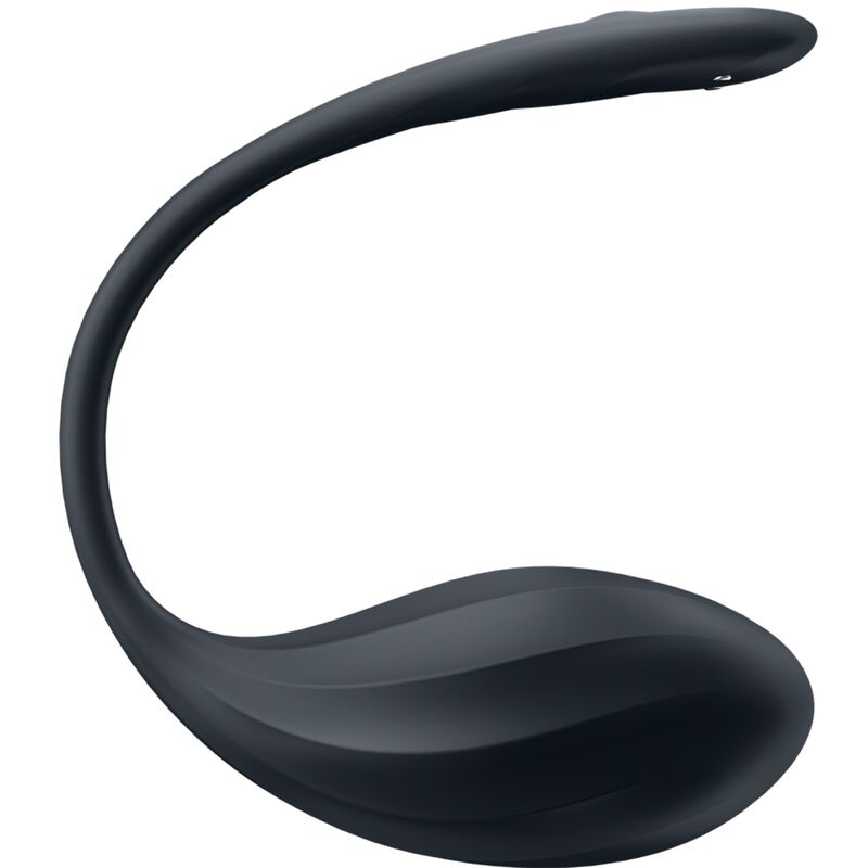 Vibromasseur point G portable Ribbed Petal noir télécommande app – Satisfyer