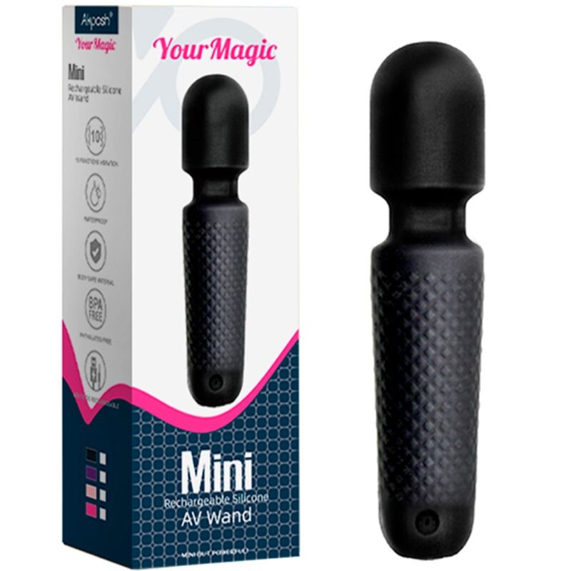 Baguette masseur Your Magic 10 vibrations rechargeable noir – Armony