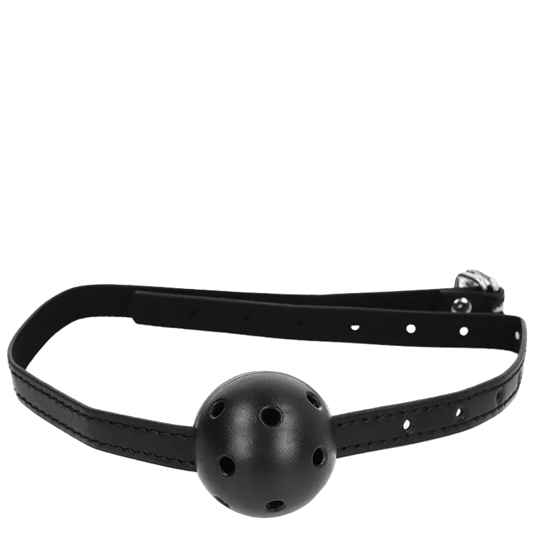Gag boule respirante Simplicity noire 4,5 cm sangle 62 cm – Kink