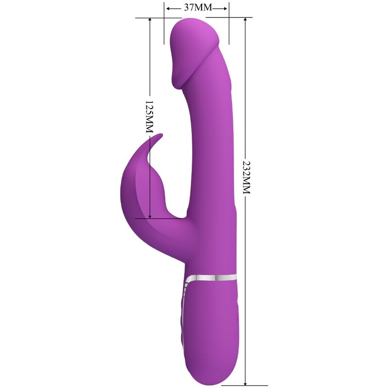 Vibromasseur rabbit 3-en-1 Kampas violet – Pretty Love
