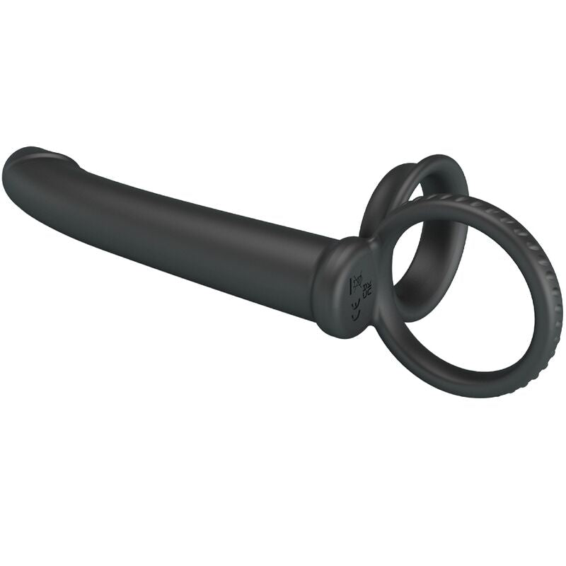 Cockring double pénétration Dillion noir vibrant – Pretty Love