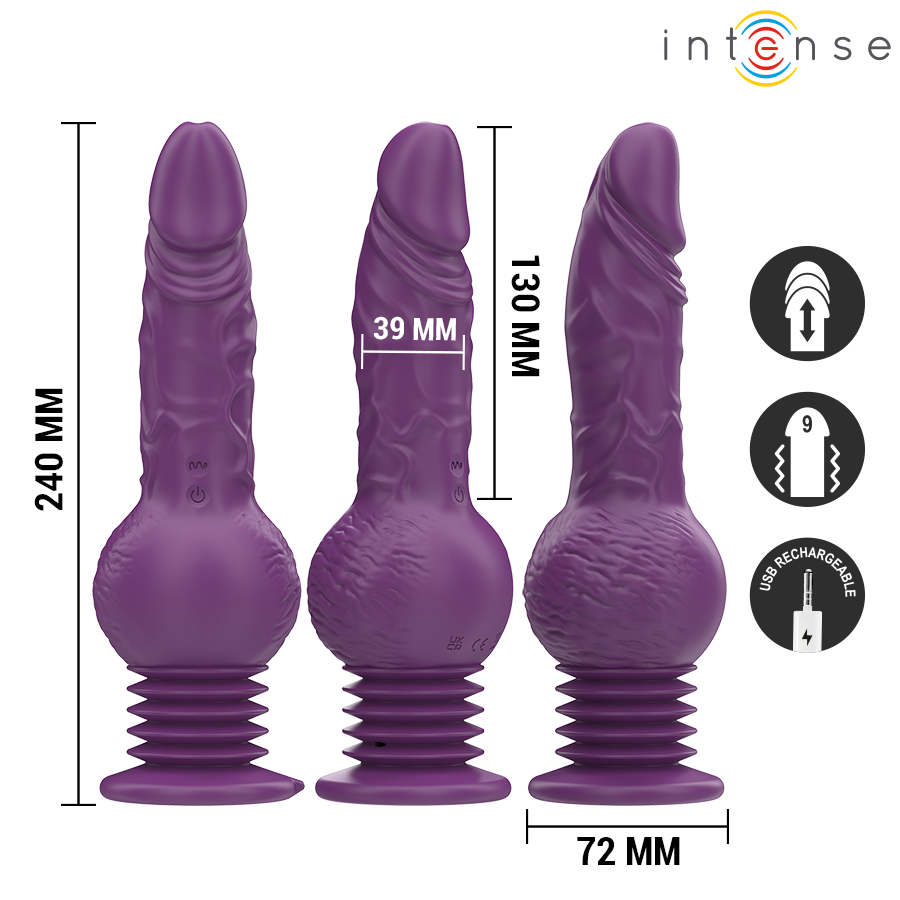 Vibromasseur Tatum double stimulation mouvement up & down – Intense