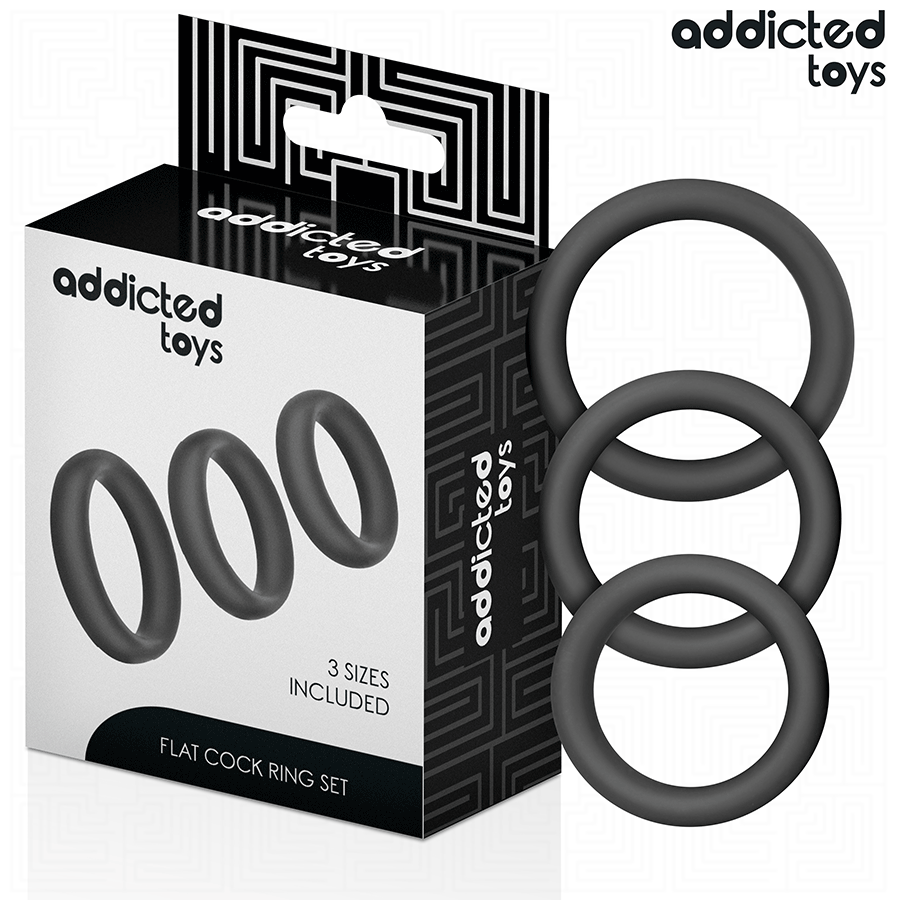 Lot 3 anneaux péniens plats silicone – Addicted Toys