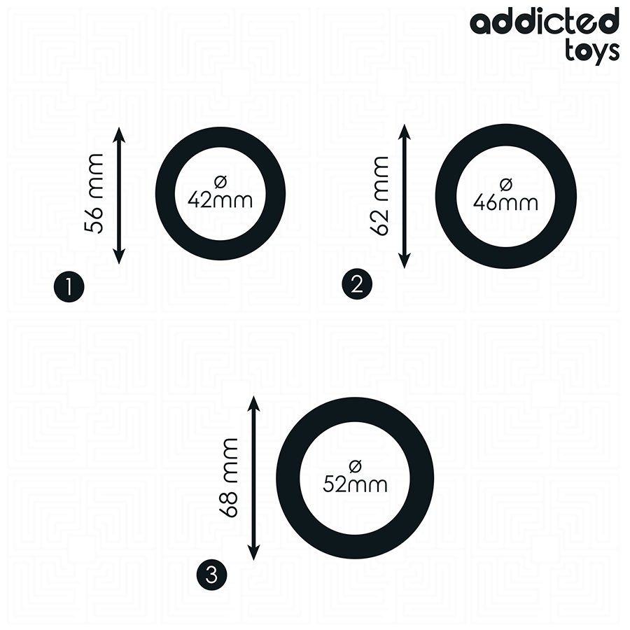 Lot 3 anneaux péniens plats silicone – Addicted Toys