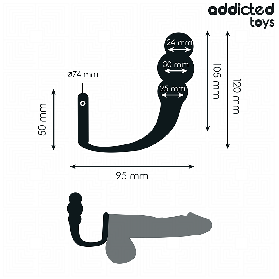 Plug anal+cockring Modèle 1 – Addicted Toys