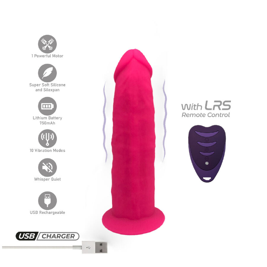 Gode vibrant réaliste 20cm rose télécommande – Silexd