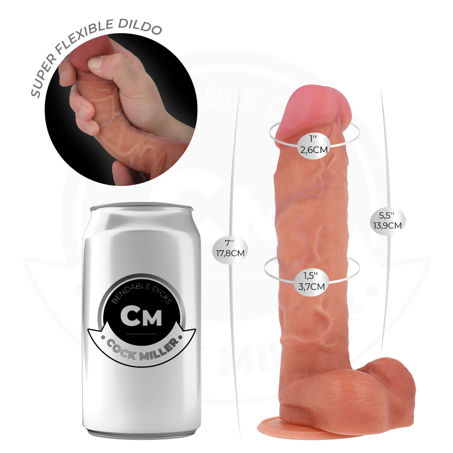 Gode hyperréaliste articulé Miller 17,8 cm – Cock Miller