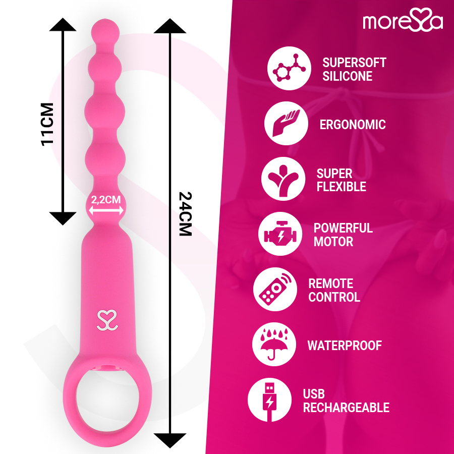 Perles anales Ronie télécommande rose – Moressa