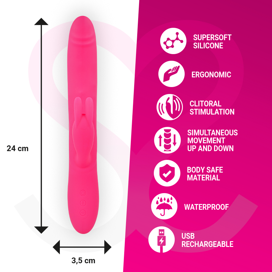 Vibromasseur lapin Warren rolling silicone rechargeable – Moressa