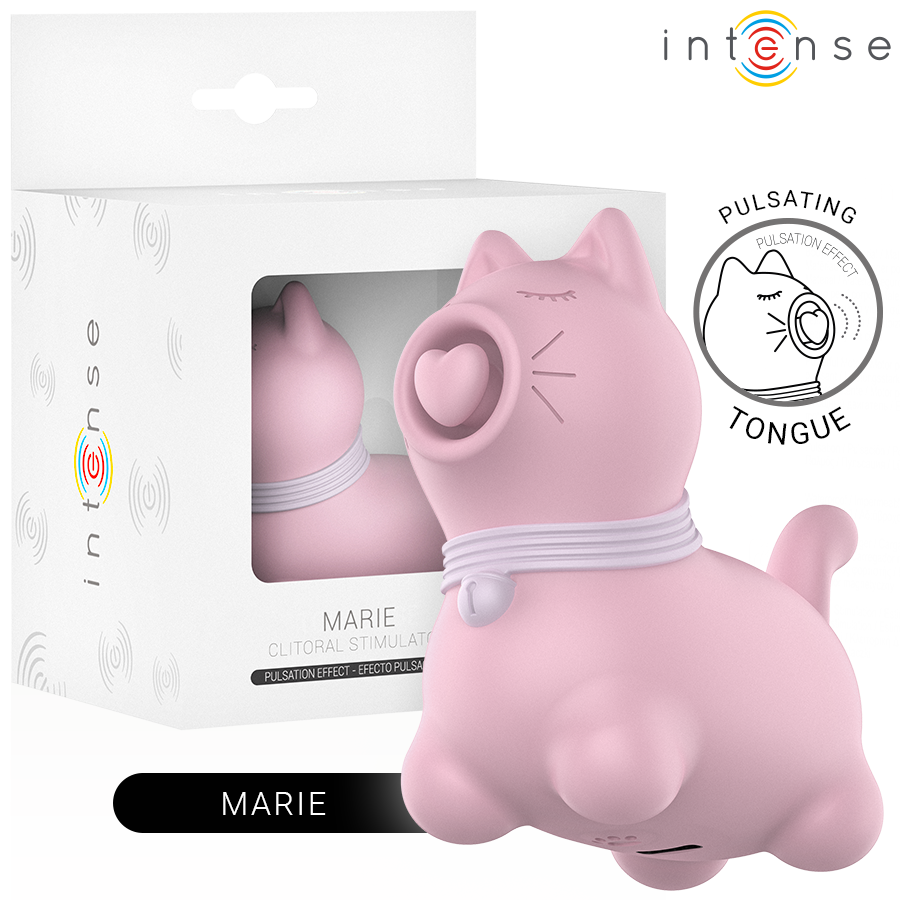 Stimulateur clitoridien Marie pulsations tapping rose pastel – Intense