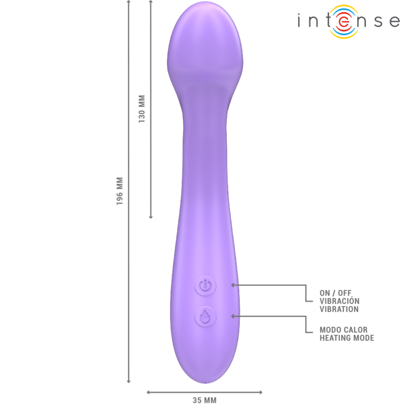 Vibromasseur chauffant Becky violet – Intense