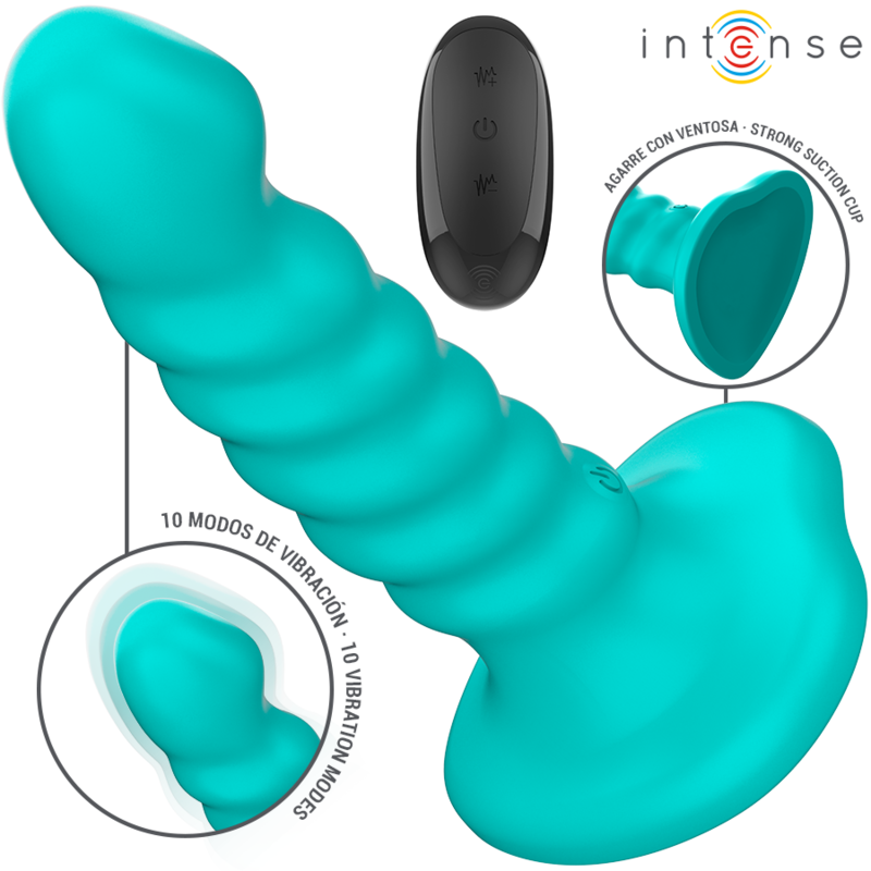 Vibromasseur spirale Buffy bleu télécommandé – Intense