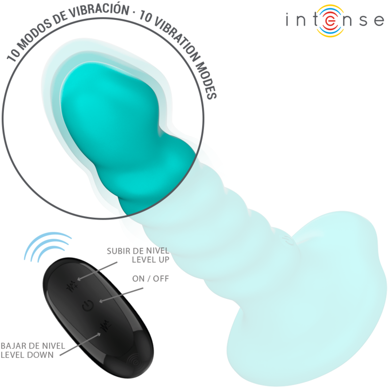 Vibromasseur spirale Buffy bleu télécommandé – Intense