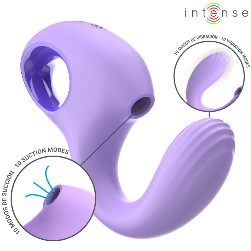 Stimulateur clitoridien aspiration+vibration Baxter violet – Intense