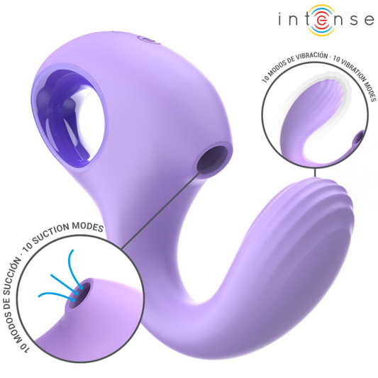 Stimulateur clitoridien aspiration+vibration Baxter violet – Intense