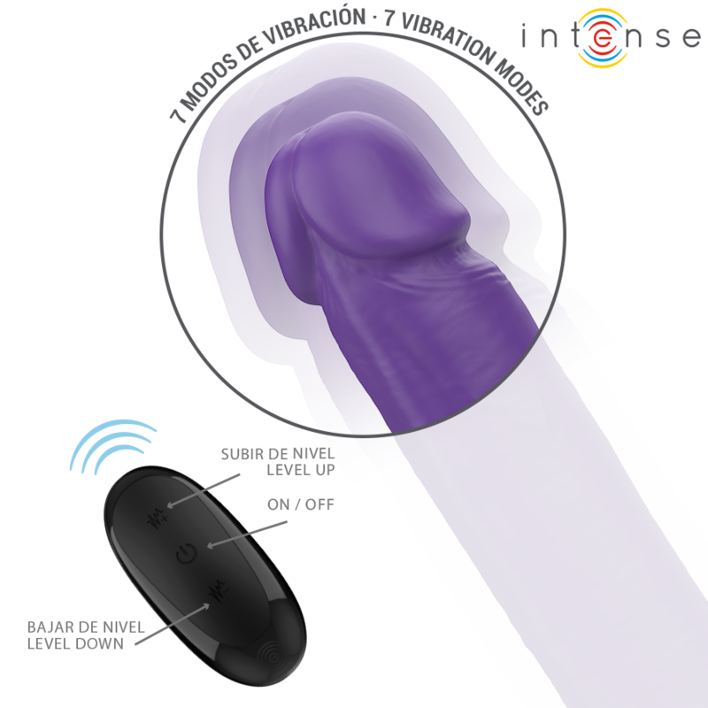Gode double stimulateur Gunter violet télécommandé – Intense